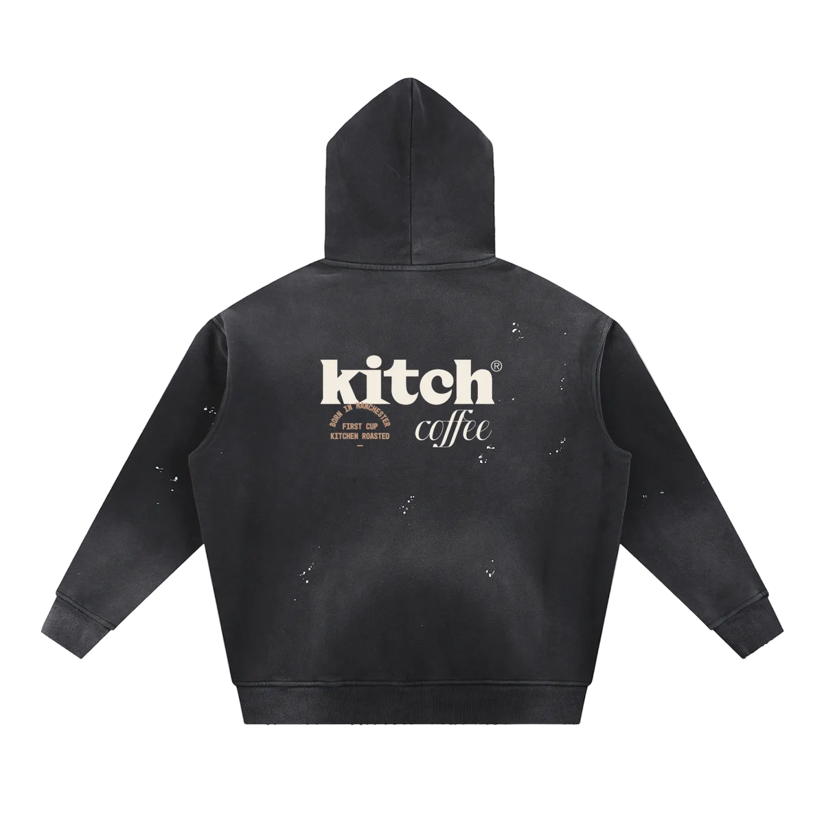 Washed Heavyweight Hoodie — Front & Back Print - back